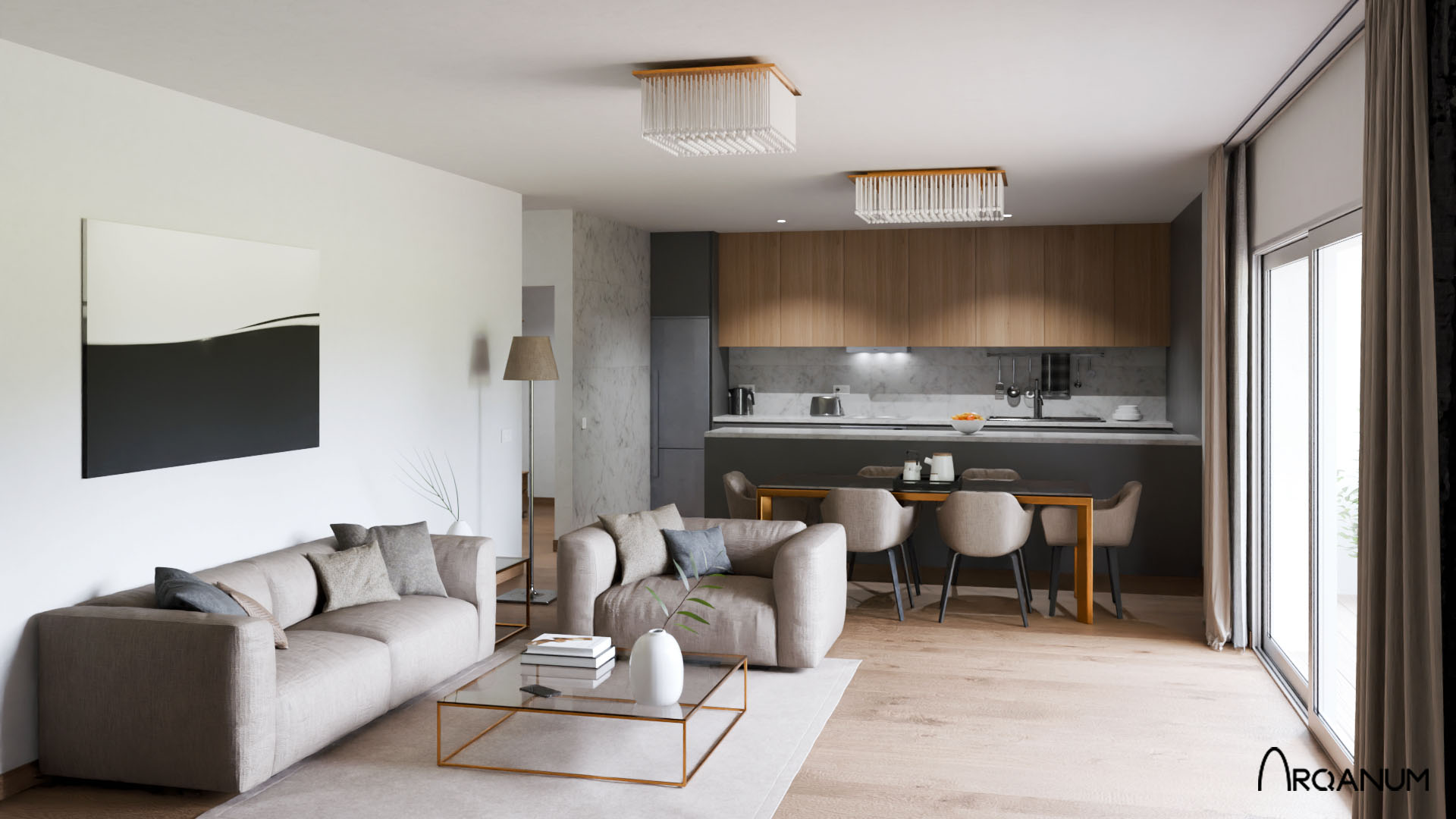 Housing in Córdoba, living room